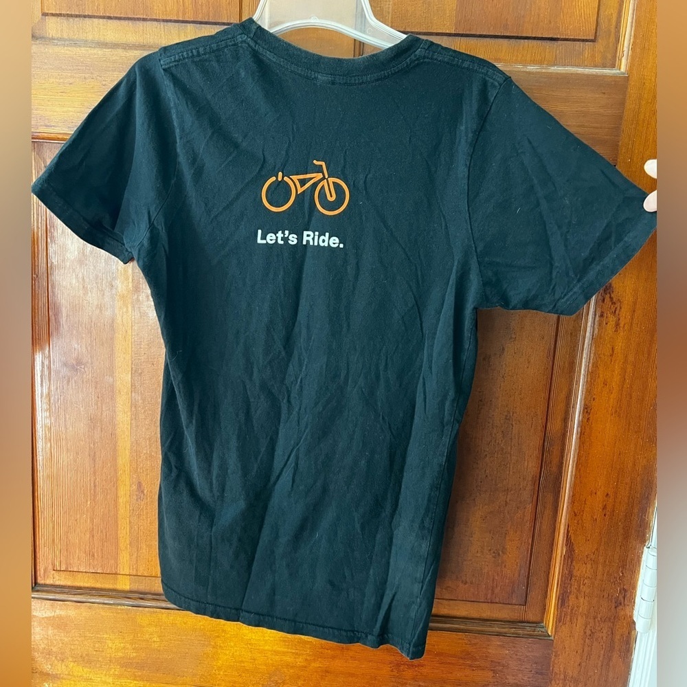 Black Cycling Graphic Tee Let’s Ride Electric Bike Company T-Shirt Unisex Small